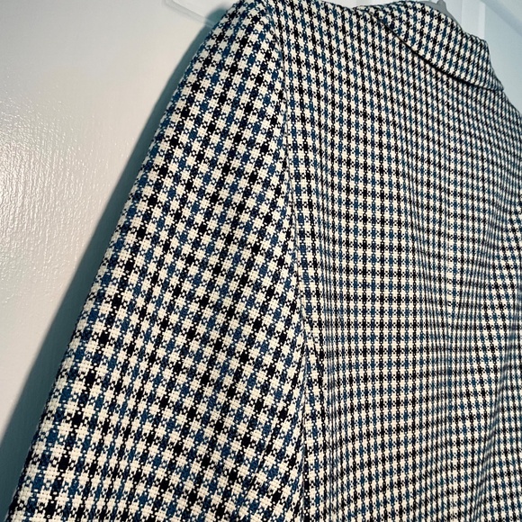 Talbots Blue and Ivory Plaid Blazer - Picture 8 of 13
